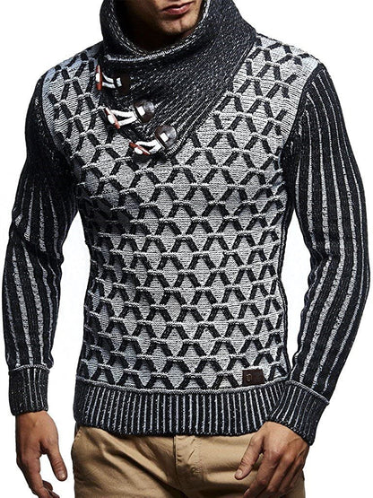 Herren Strickpullover Wellenmuster Trendig Modern