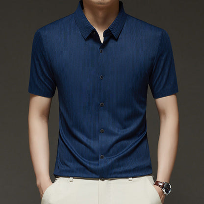Herren Kurzarmhemd Elegant Feinbaumwolle Slimfit