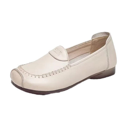 Damen Mokassins Bequem Elegant Nähte Schwarz