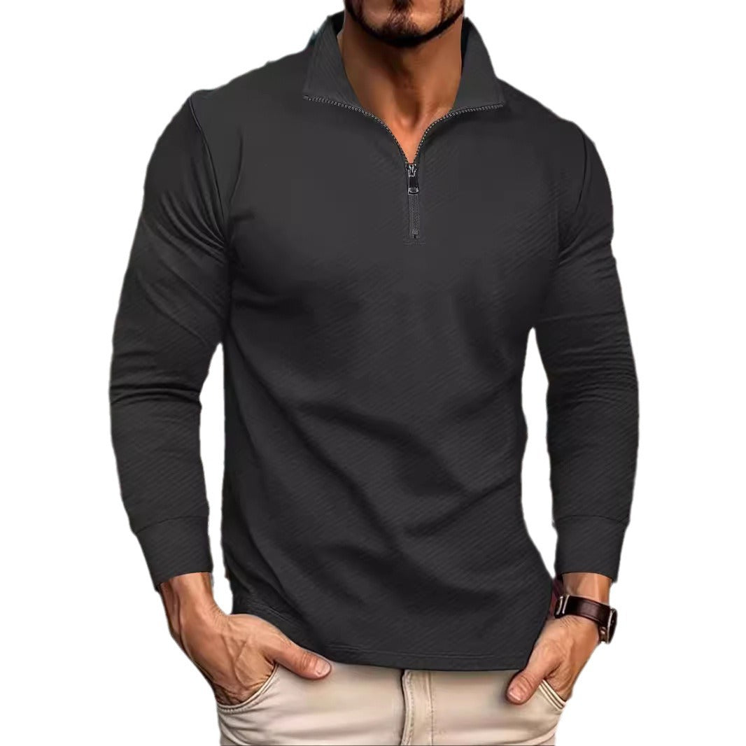 Herren Sportpullover Kurz Reißverschluss Funktionsshirt