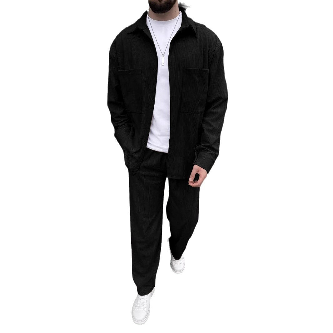 Herren Set Hemd und Hose Leger und Bequem