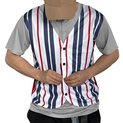 Herren Sportshirt Gestreift Überwurf Modern Sportlich