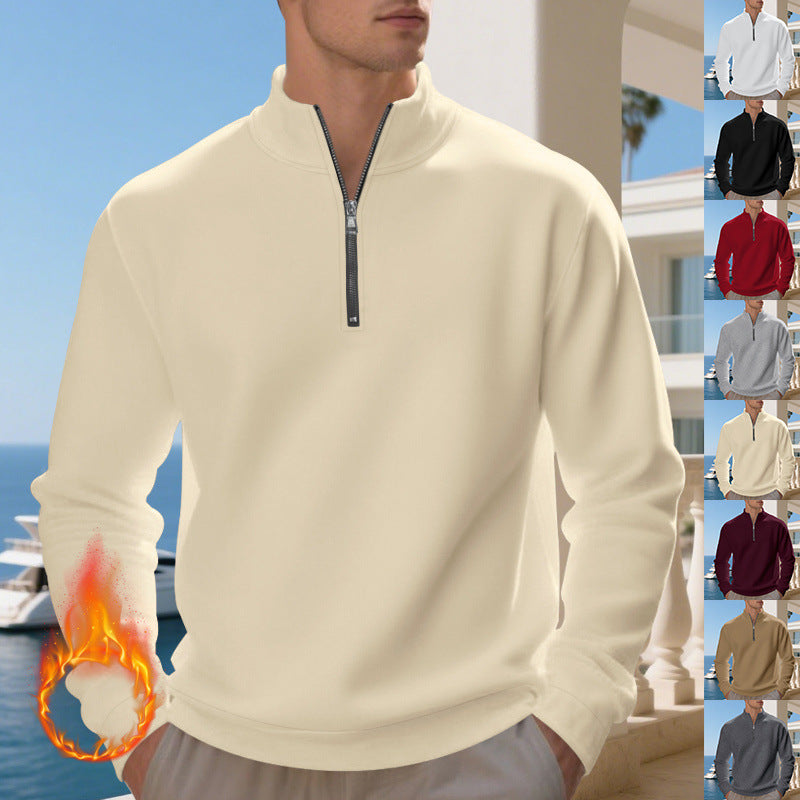 Herren Sportpullover atmungsaktiv mit Reißverschluss Modern - BerlinGlamour