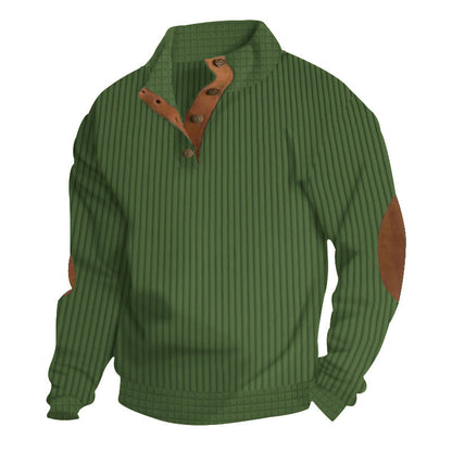 Herren Pullover Modern Leder Details Schwarzwald Style