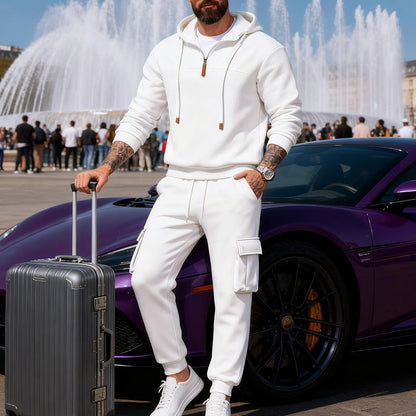 Herren Kapuzenpullover Lässig mit Cargo-Hose Sportlich
