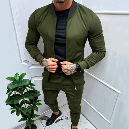 Herren Sportanzug Modern Stehkragen Reißverschlusstaschen