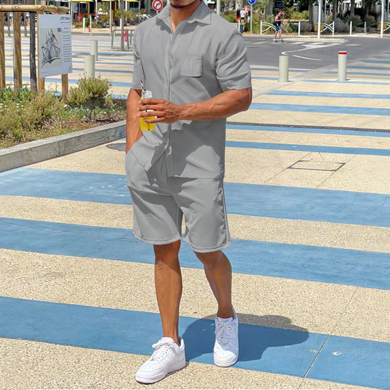 Herren Kurzoverall Lässig mit Taschen Sommer