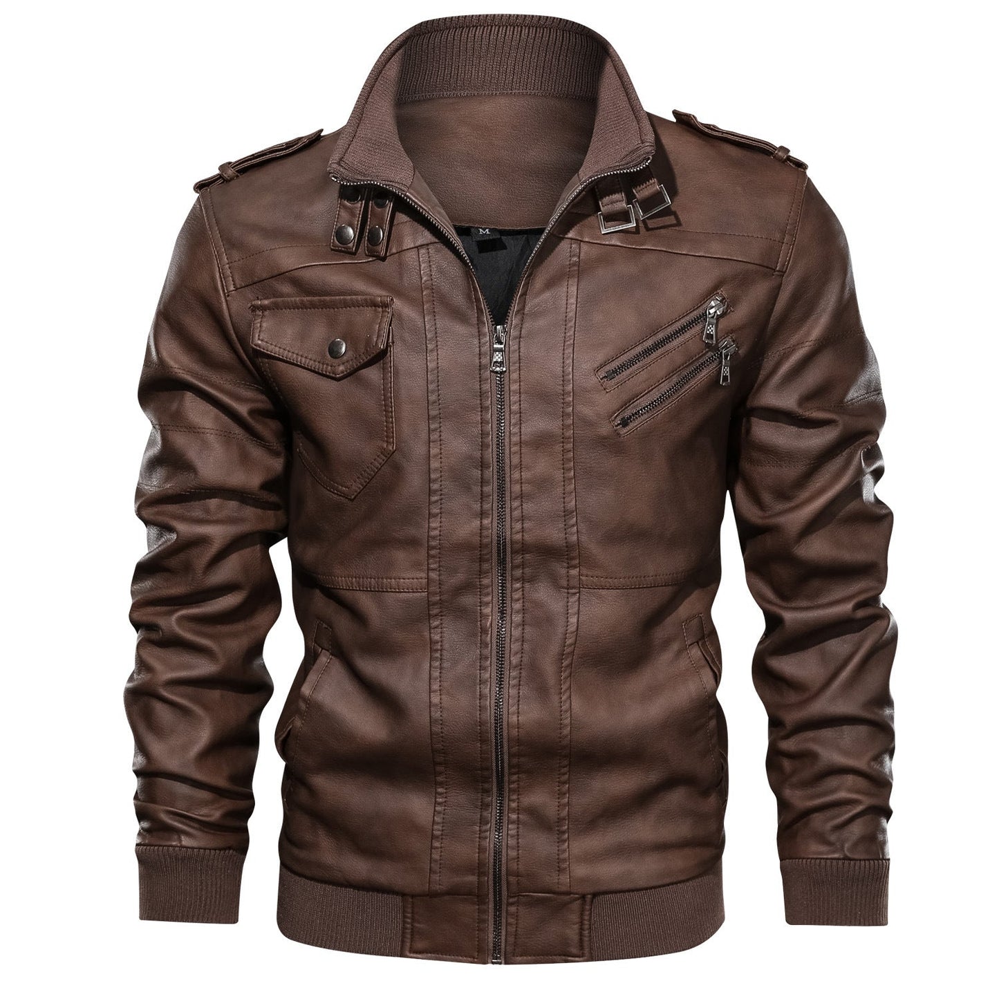 Herren Lederjacke Schwarz Modern Berlin Style