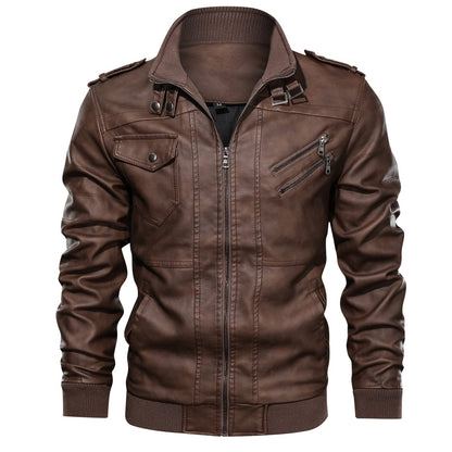 Herren Lederjacke Schwarz Modern Berlin Style