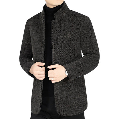 Mann Freizeitjacke Melange Stoff Modern Urban