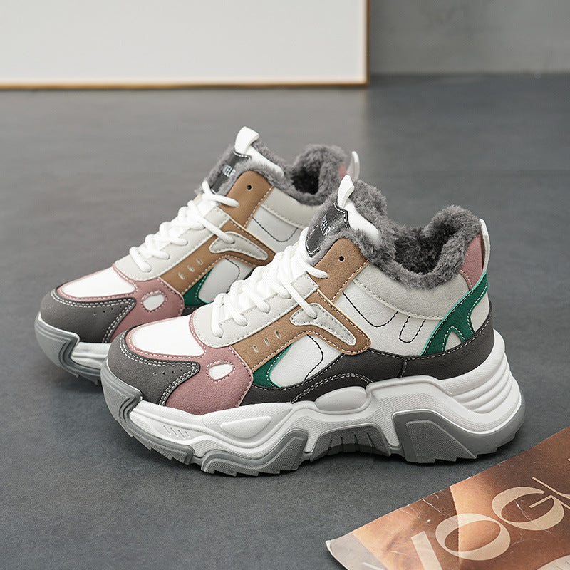 Damen Sneaker High-Top Weich Komfortabel Rutschfest