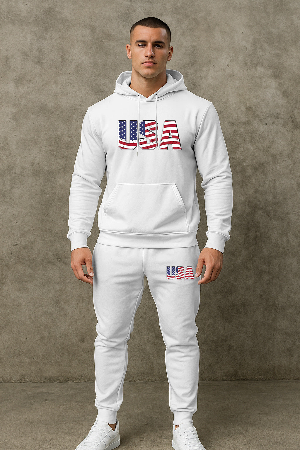 Herren Hoodie und Jogginghose Set Modisch Sportlich