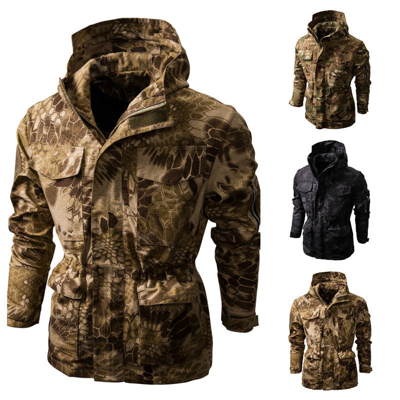 Herren Camouflage Jacke Funktionell mit Taschen Outdoor