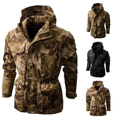 Herren Camouflage Jacke Outdoor Funktionsjacke mit Taschen