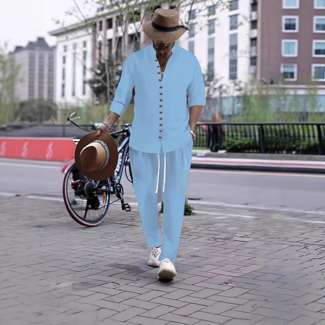 Herren Kurzarmhemd Freizeit Style mit Knopfleiste Berlin - BerlinGlamour