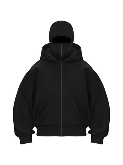 Herren Kapuzenpullover Großes Modell Reißverschluss Oversized