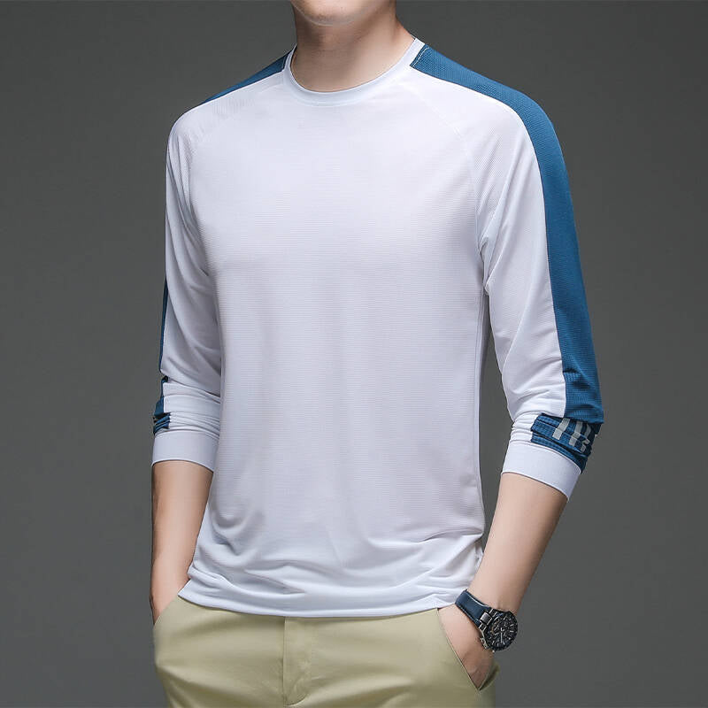 Herren Funktionsshirt Langarm Sportlich Feuchtigkeitsableitend
