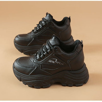 Damen Sneaker Chunky Weite Sohle atmungsaktiv Sportlich