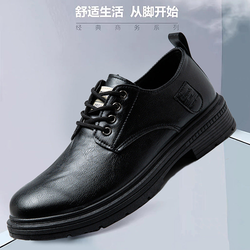 Damen Lederschuhe Elegantes Design Rutschfest Schwarze Schuhe