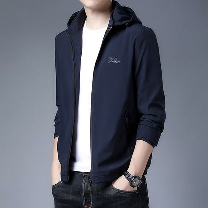 Herren Funktionsjacke Leicht Kapuze Atmungsaktiv Waterproof