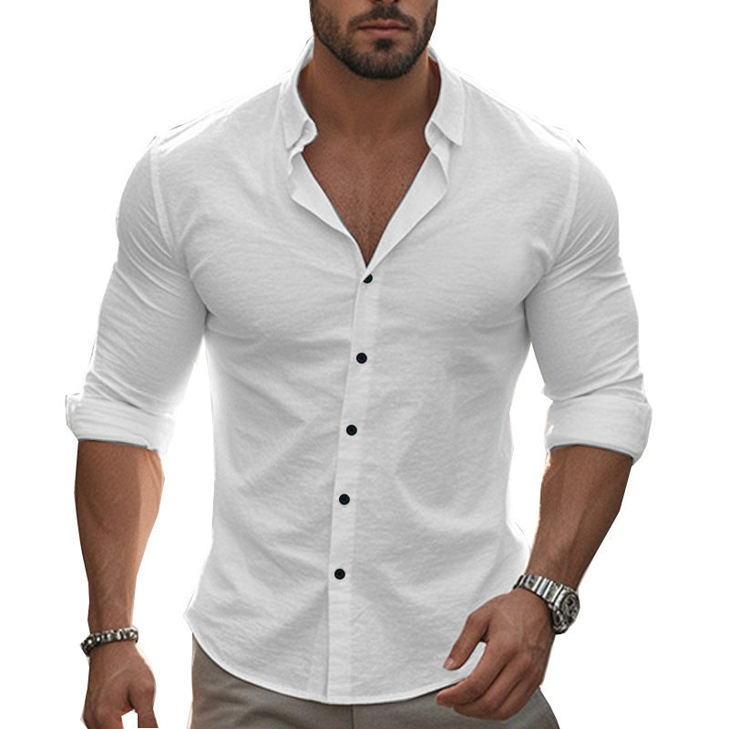Herren Langarmshirt Modern Slim Fit Elegant - BerlinGlamour