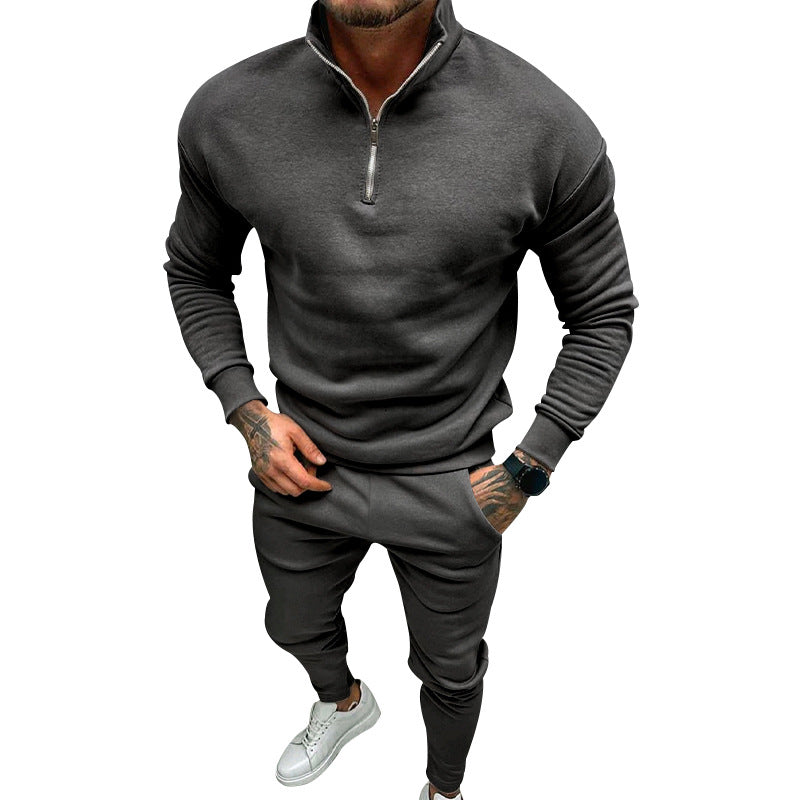 Herren Sportset Sweatshirt Jogginghose mit Reißverschluss Sportlich