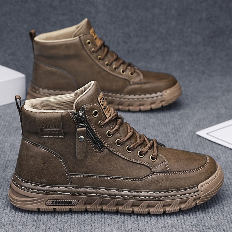 Damen Sneaker High-Top robuste Schuhe mit Reißverschluss - BerlinGlamour