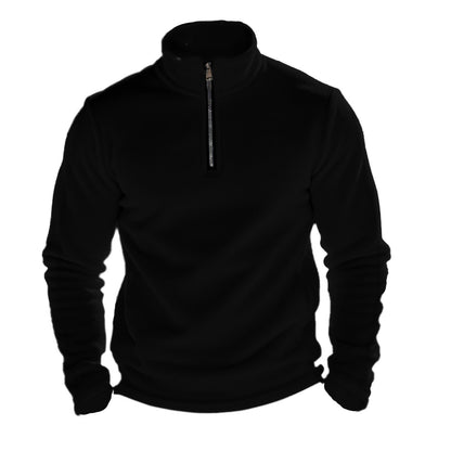 Herren Fleece-Pullover Atmungsaktiv Halbzipp Modisch