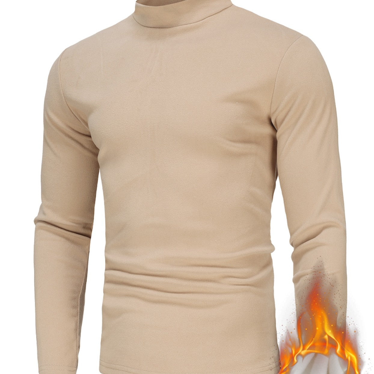 Herren Turtleneck Pullover Atmungsaktiv Langarm Modern