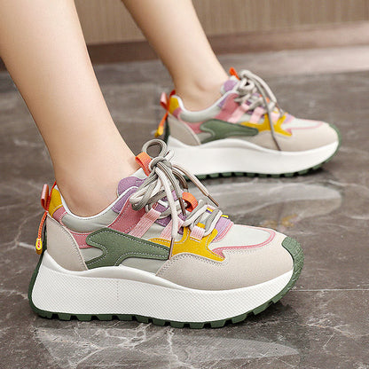 Damen Sneaker Sportlich Bequem Bunt