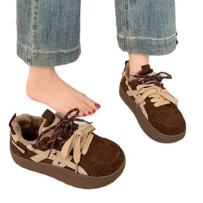Damen Sneaker Bequem Flauschig WeichSportlich