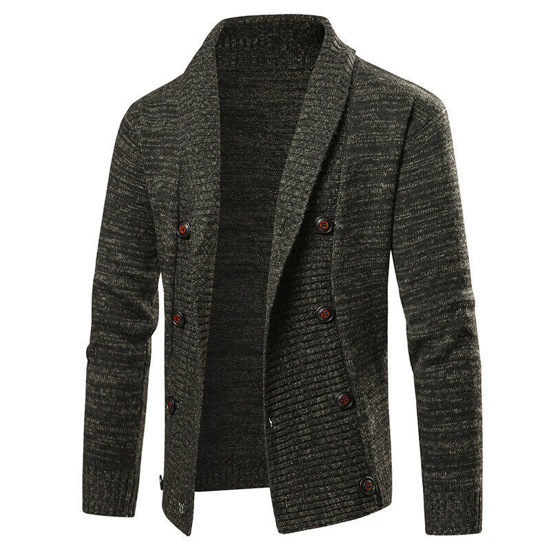 Herren Strickjacke Modern Schalkragen Dekorativ