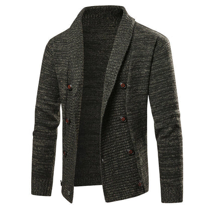 Herren Strickjacke Modern Schalkragen Dekorativ