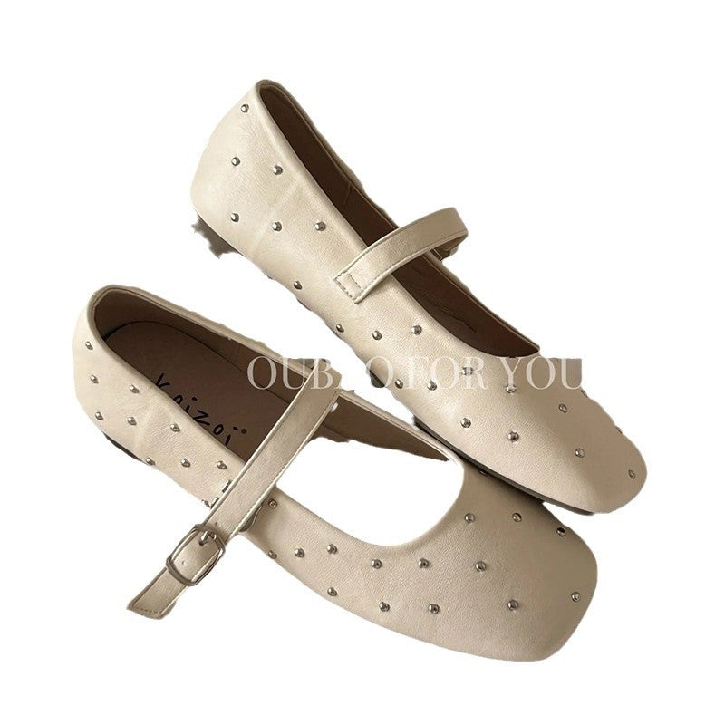 Damen Ballerinas mit Glitzerriemen und modischem Schnalle