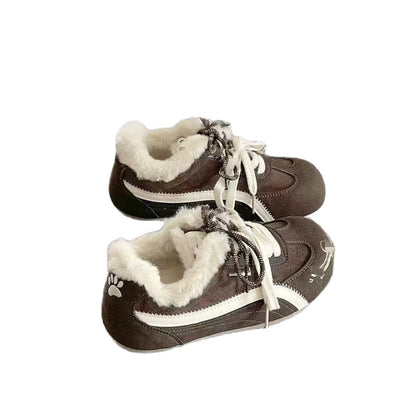 Damen Winter Sneaker Warm Fleece Innenfutter Rutschfest