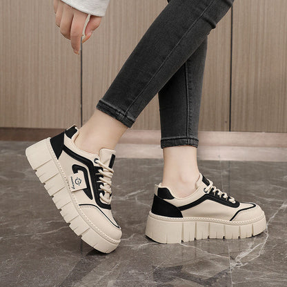 Damen Sneaker Plattform Sportlich Komfortabel