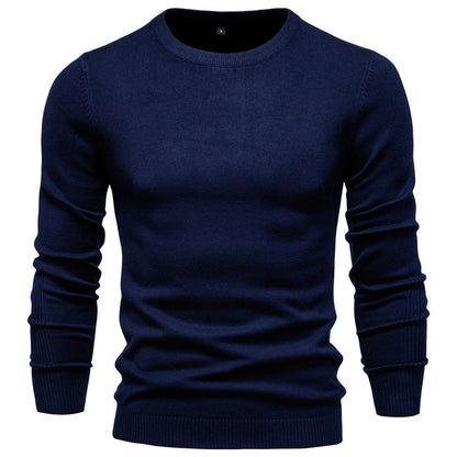 Herren Pullover Rundhals aus Baumwolle Hochwertig Bequem