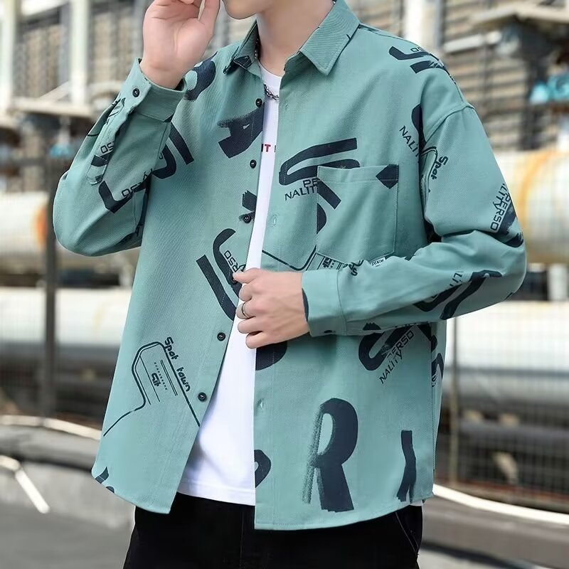 Herren Hemd Grafik Druck Berlin Style