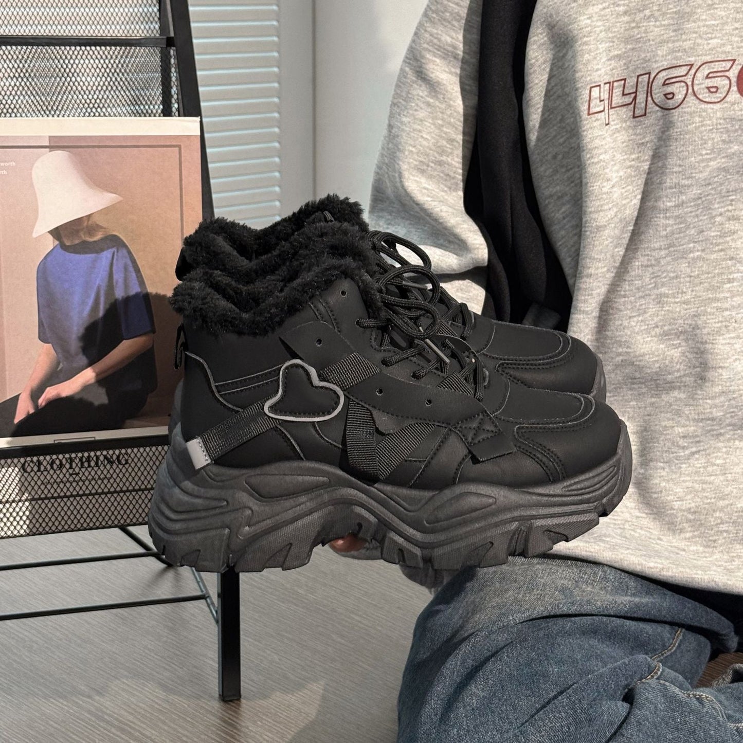 Damen Fitness-Sneaker Gefüttert Rutschfest Modern