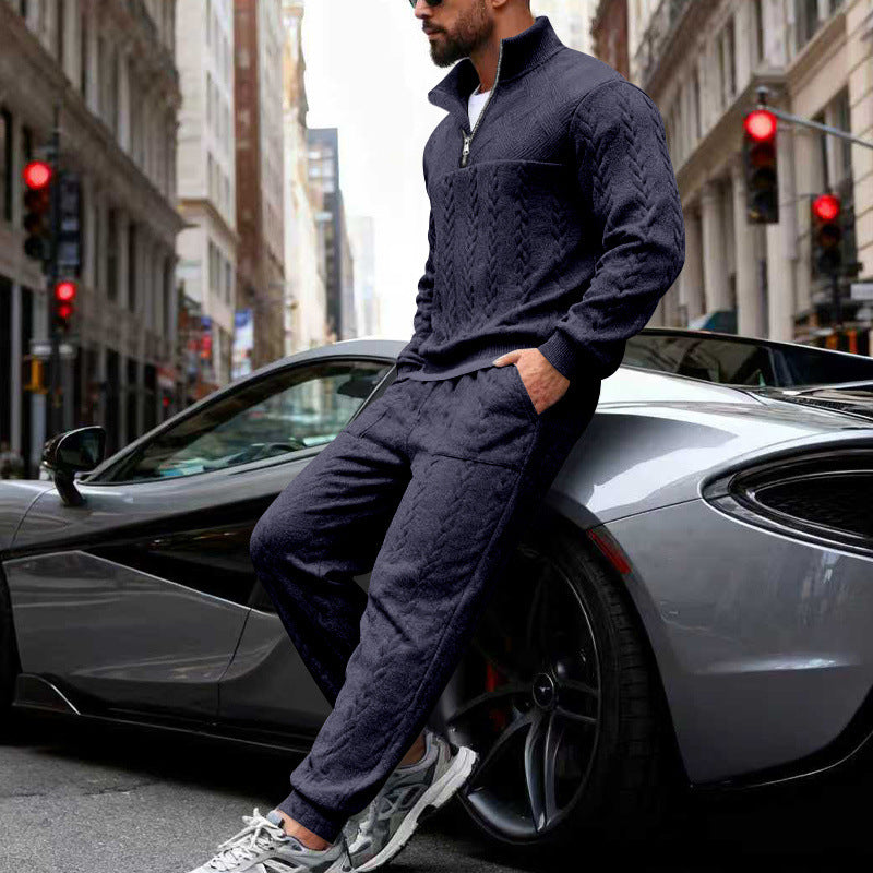 Herren Sportset Sweatjacke Hose mit Reißverschlusstaschen