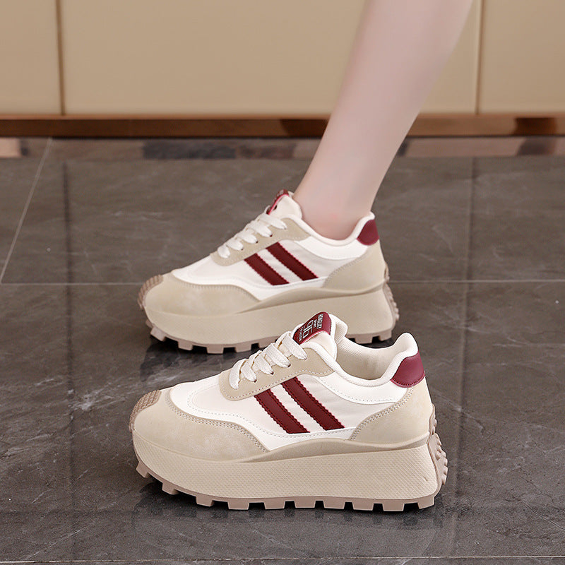 Damen Plateausneaker Hoch Modern Komfortabel Sneaker Schuhe