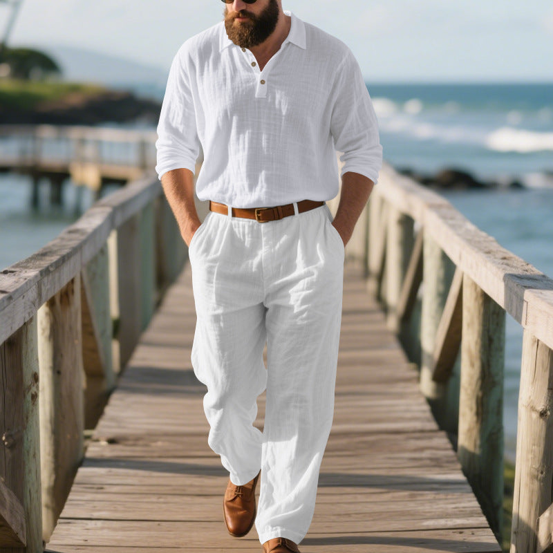 Herren Zweiteiler Modern Poloshirt Bequem Elegant