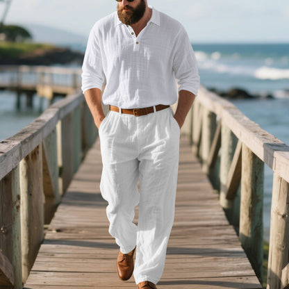 Herren Zweiteiler Modern Poloshirt Bequem Elegant