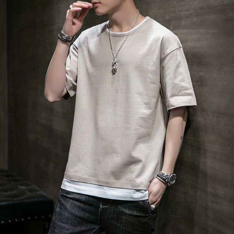 Großes Oversized Herren T-Shirt mit Kontrast