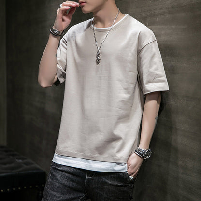 Großes Oversized Herren T-Shirt mit Kontrast