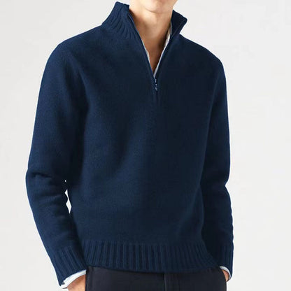 Herren Pullover Modern Hochkragen Reißverschluss