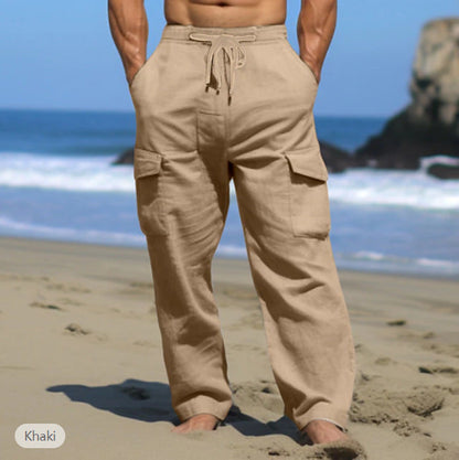 Herren Cargo-Hose Bequem Freizeit mit großen Taschen