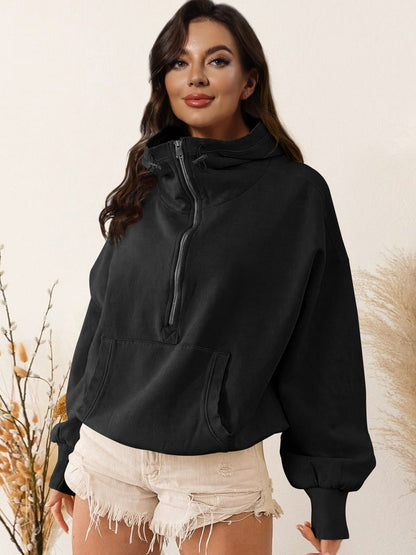 Damen Sportpullover Kapuzenpulli Funktionsjacke Mit Taschen