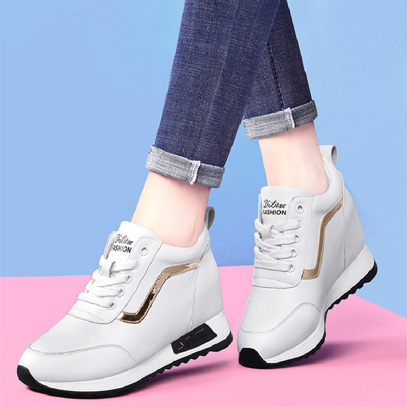 Damen Sneaker Plateau Hohe Sohle Modisch