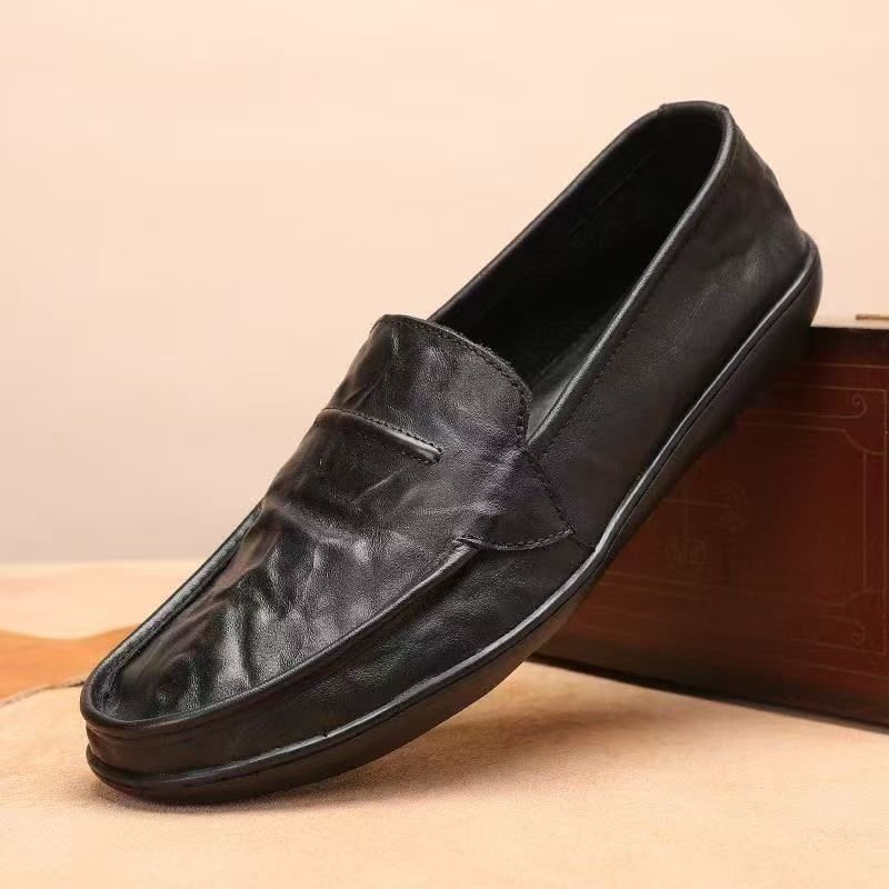 Damen Mokassins Weiches Leder Rutschfest Elegante Schuhe